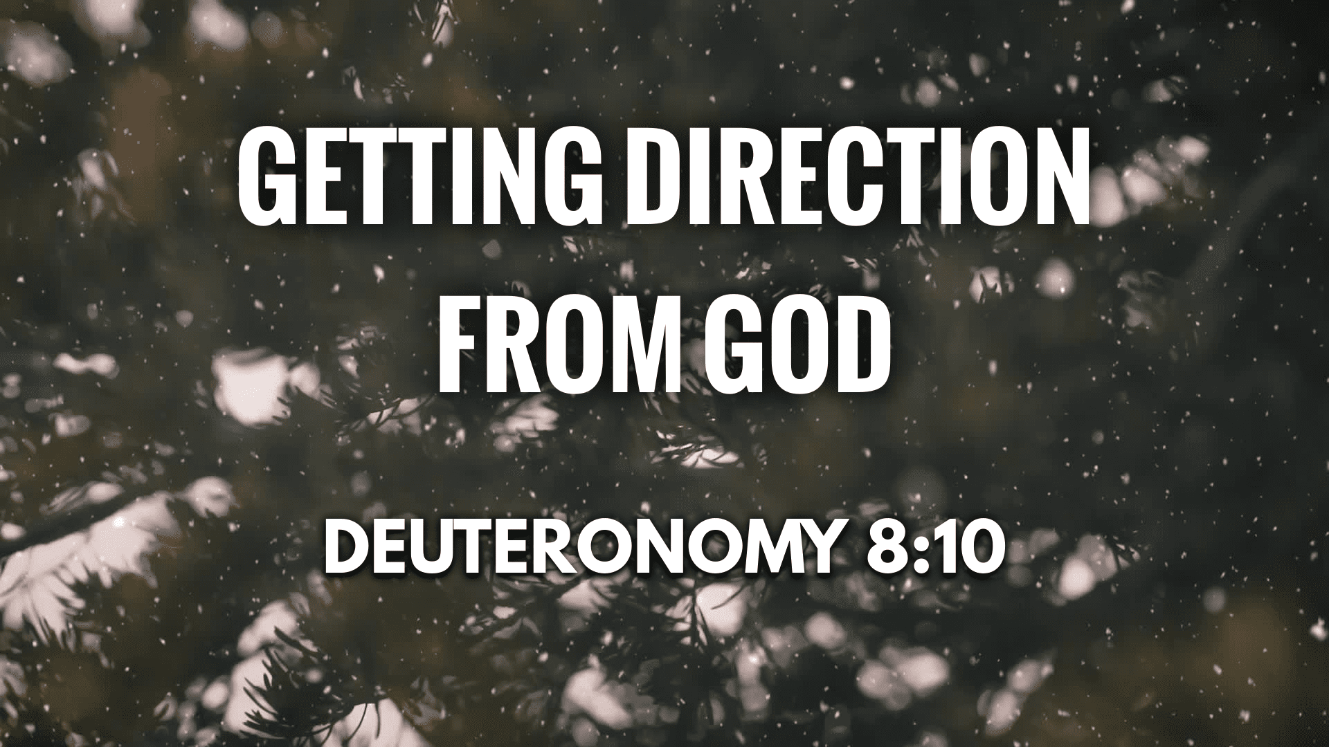 Getting Direction from God